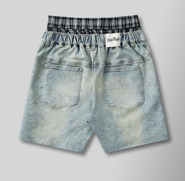 Hyde Park Vintage Denim Cut Off Shorts (Blue)