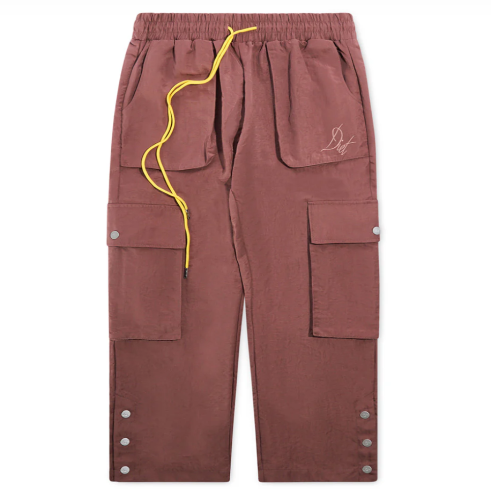 Diet Starts Monday Nylon Cargo Pants (Dusty Rose)