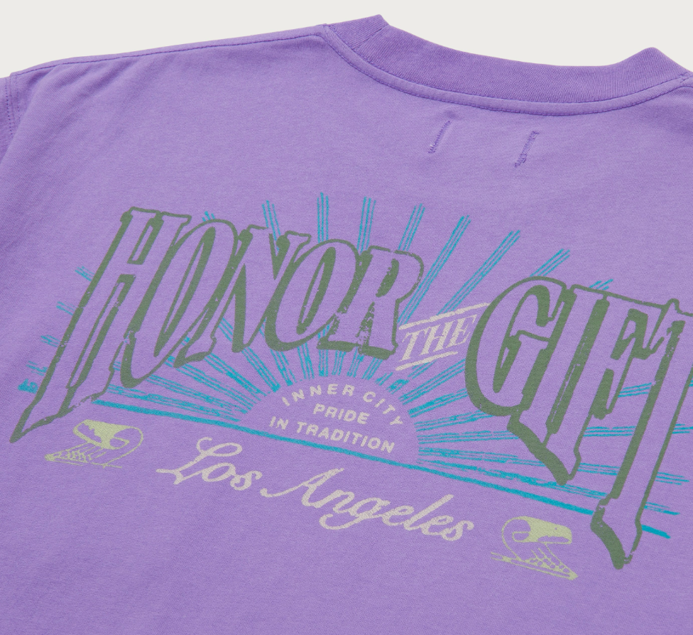 Honor The Gift Cigar Label Ss Tee (Purple)