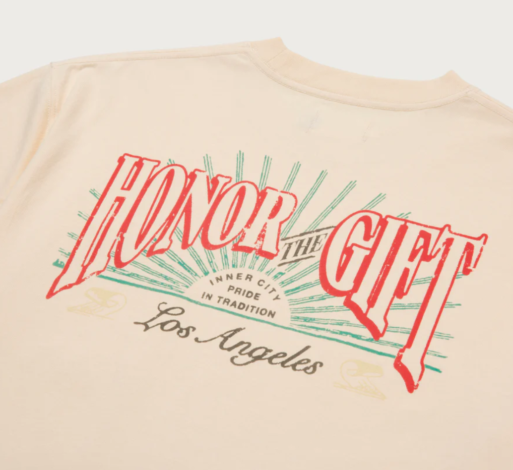 Honor The Gift Cigar Label Ss Tee (Bone)