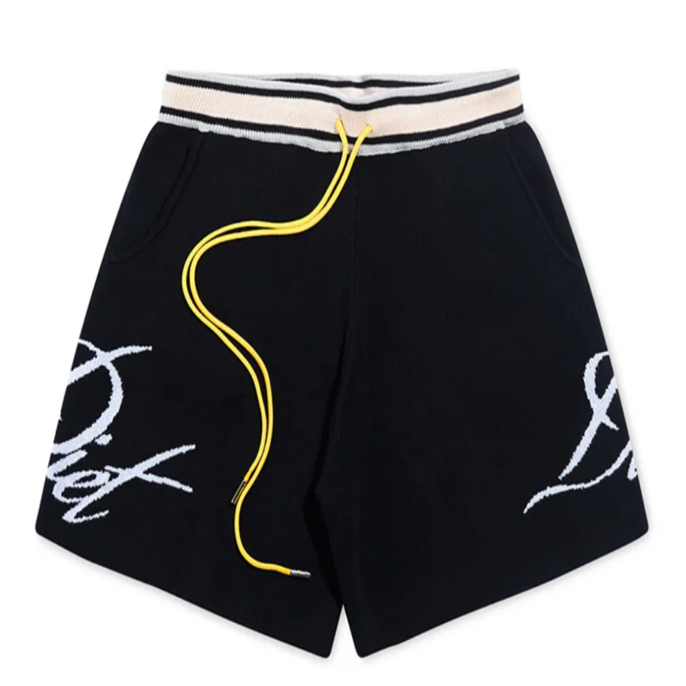 Diet Starts Monday Knitted Script Shorts (Black)