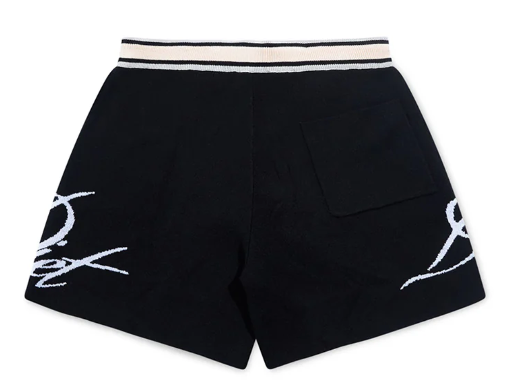 Diet Starts Monday Knitted Script Shorts (Black)