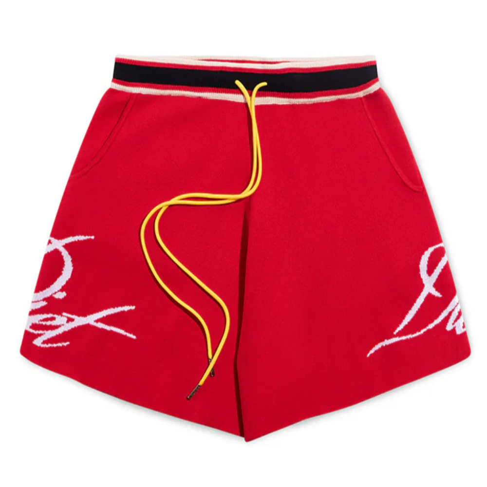 Diet Starts Monday Knitted Script Shorts (Red)