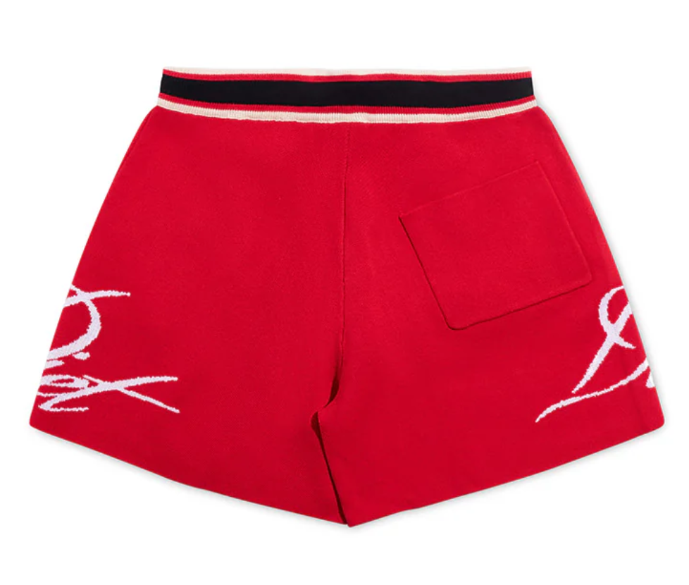 Diet Starts Monday Knitted Script Shorts (Red)