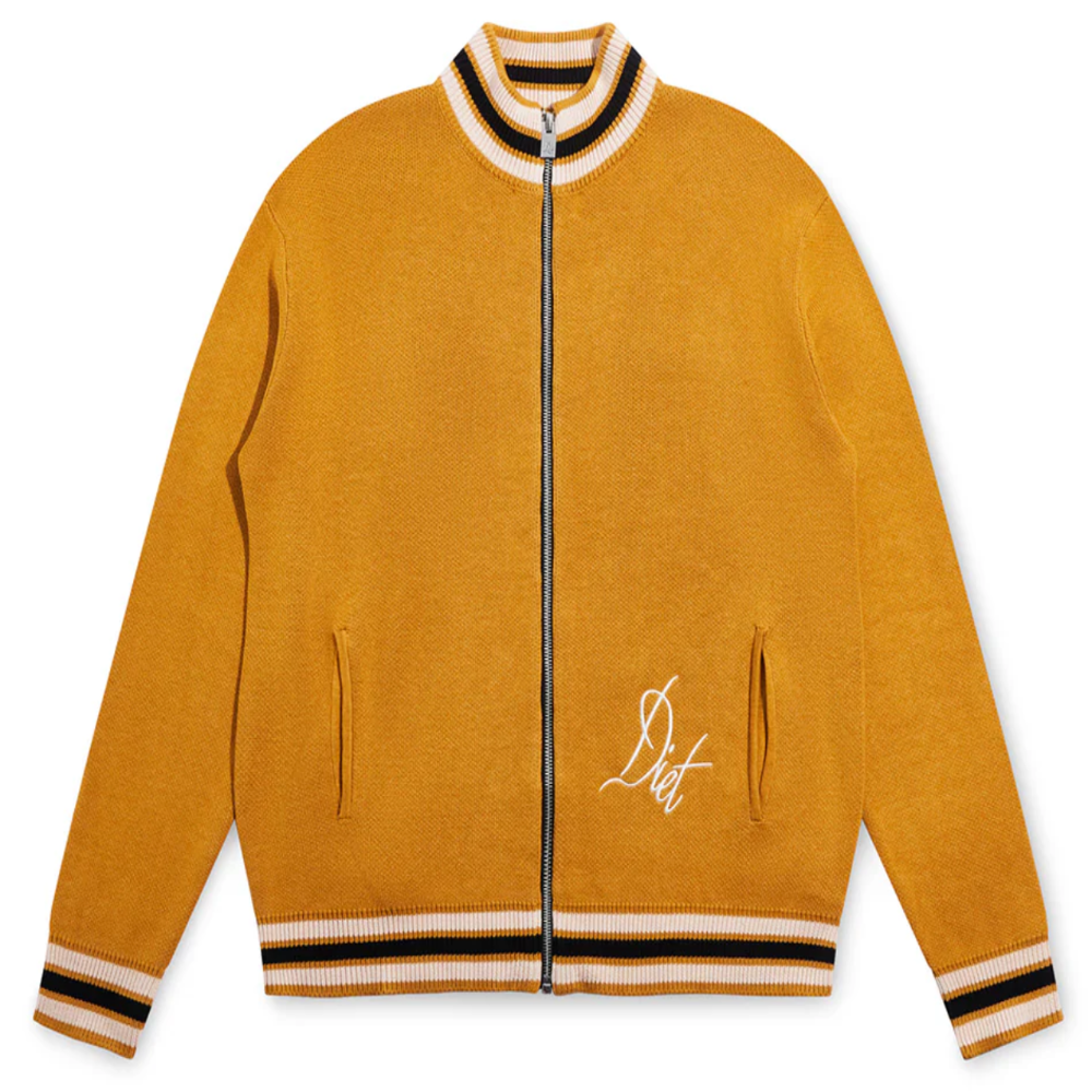 Diet Starts Monday Knitted Script Full Zip (Yellow)