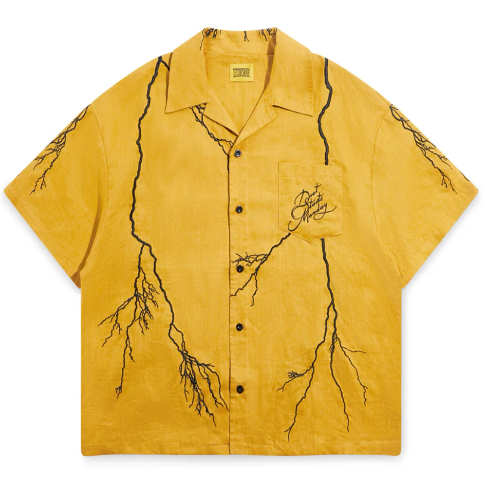 Diet Starts Monday Lightning Button Up (Yellow)