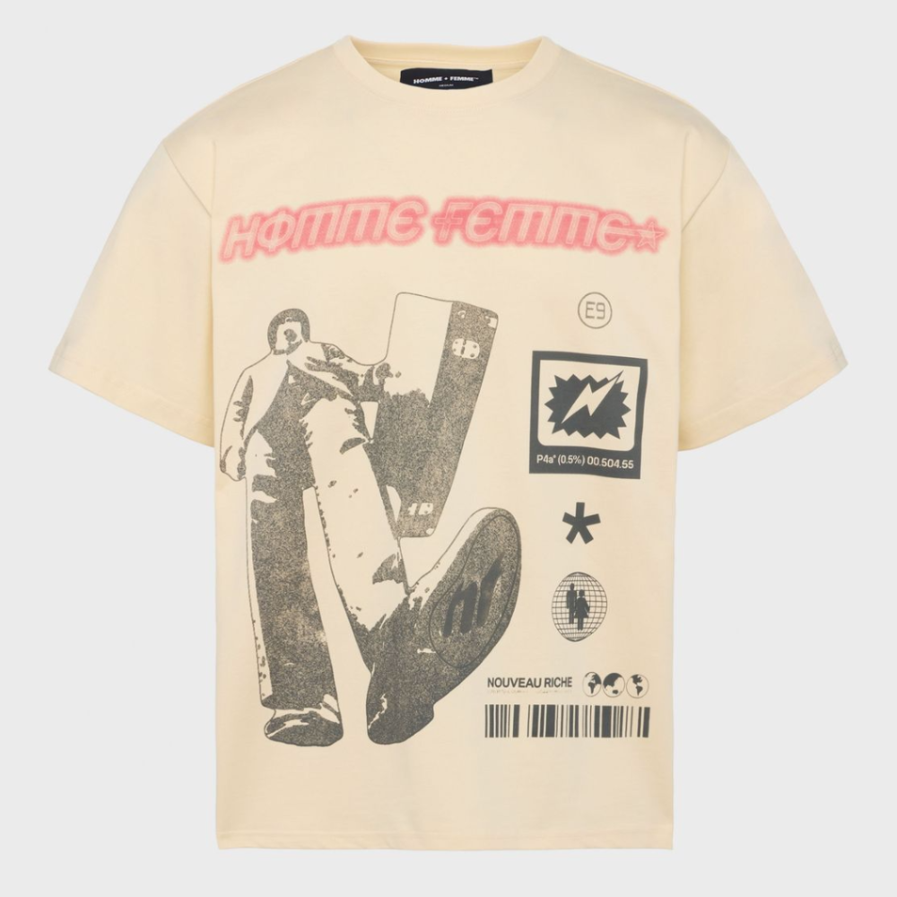 Homme + Femme Nouvelle Era Tee (Cream)