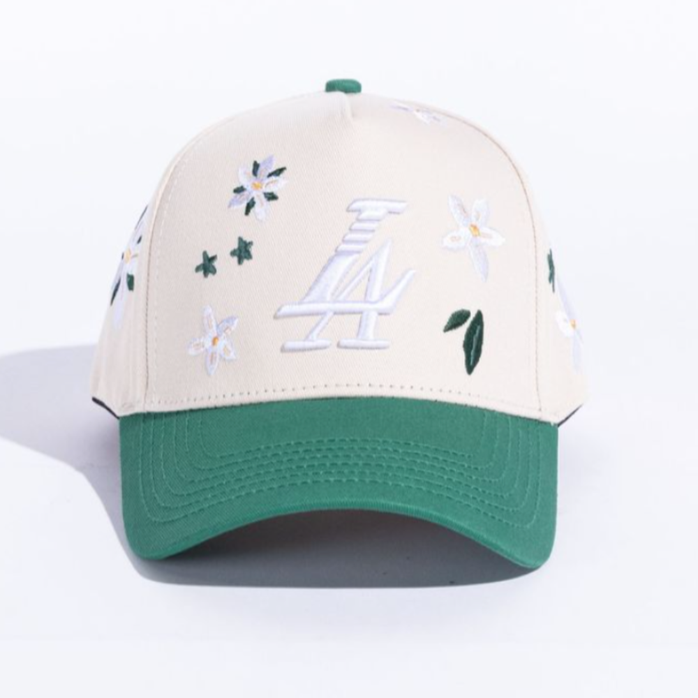 Reference Paradise LA Floral Hat (Cream/Green)