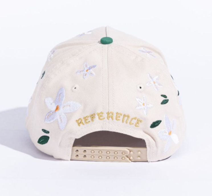 Reference Paradise LA Floral Hat (Cream/Green)