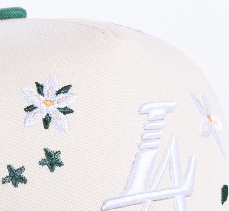 Reference Paradise LA Floral Hat (Cream/Green)