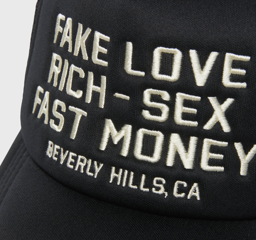 Homme + Femme Fake Love Trucker Hat (Black)