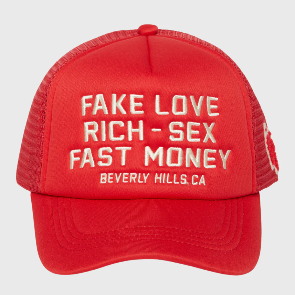 Homme + Femme Fake Love Trucker Hat (Red)