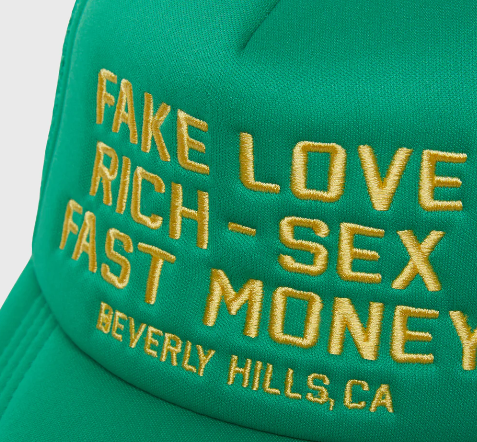 Homme + Femme Fake Love Trucker Hat (Green)