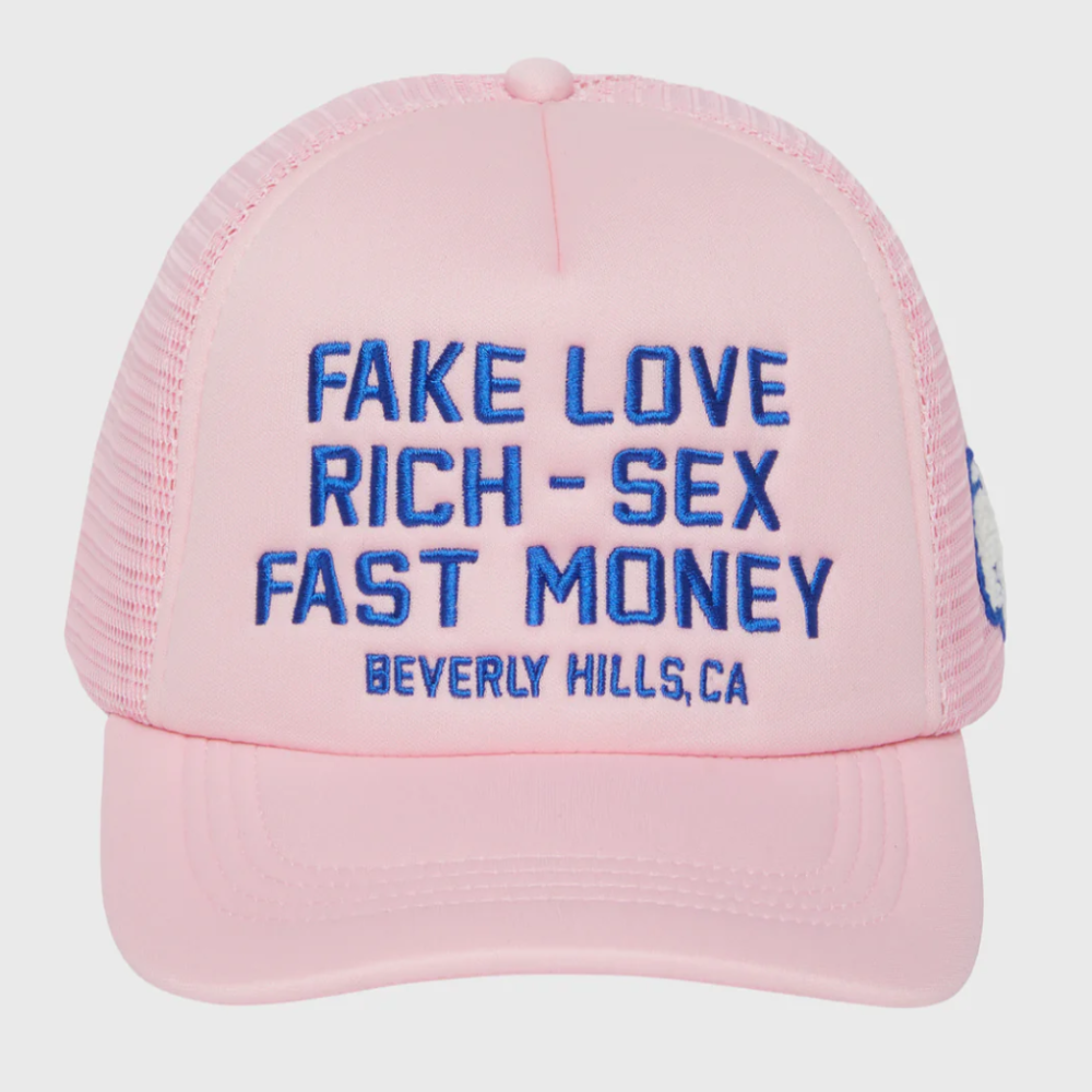 Homme + Femme Fake Love Trucker Hat (Pink)