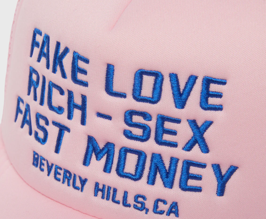 Homme + Femme Fake Love Trucker Hat (Pink)