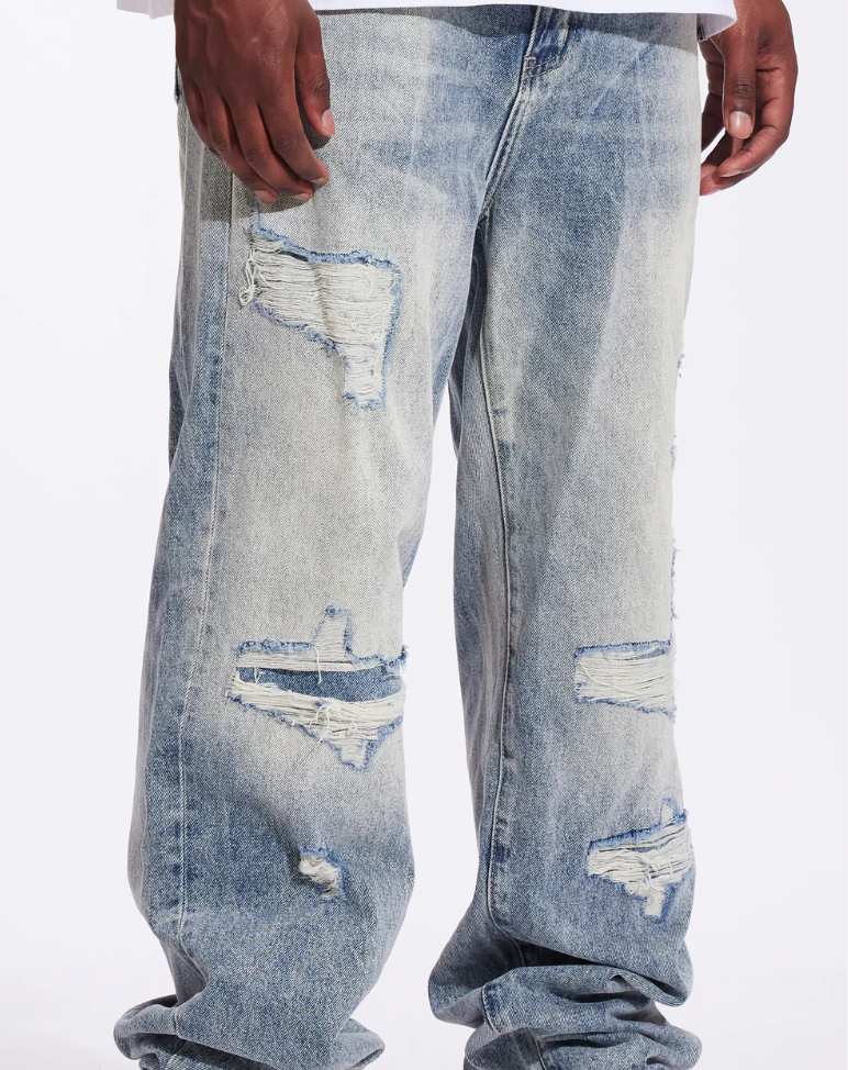 Crysp Denim Pacific Straight Denim (Acid Blue)