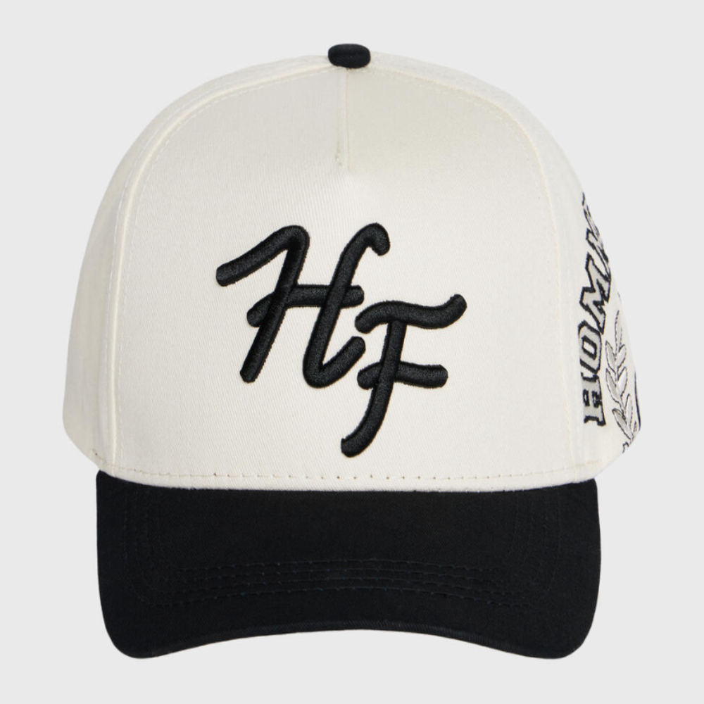 Homme + Femme Initial Snapback (Cream/Black)