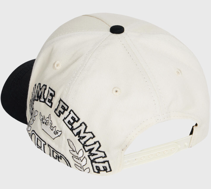 Homme + Femme Initial Snapback (Cream/Black)