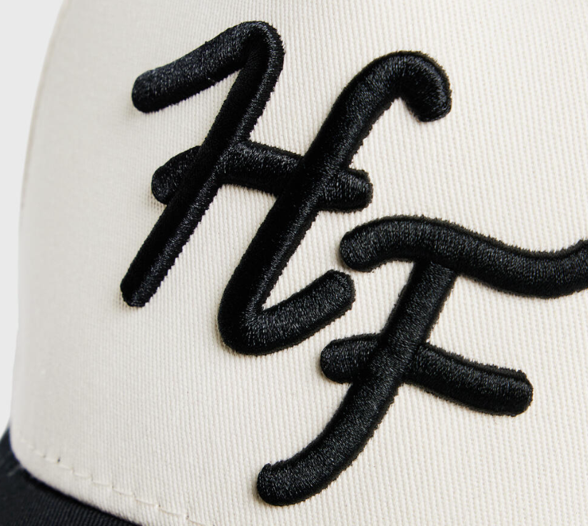 Homme + Femme Initial Snapback (Cream/Black)