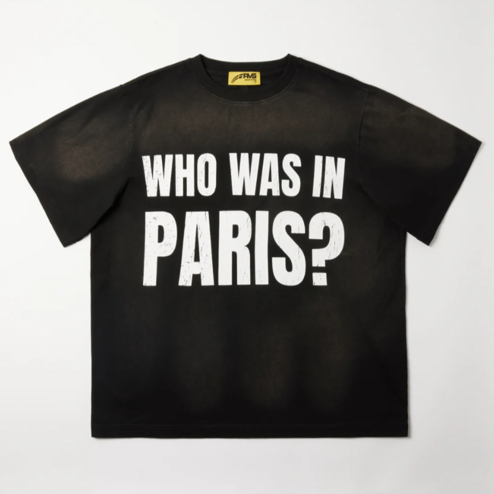 Rvs Labs "Who was in Paris" T-shirt (Washed Black)