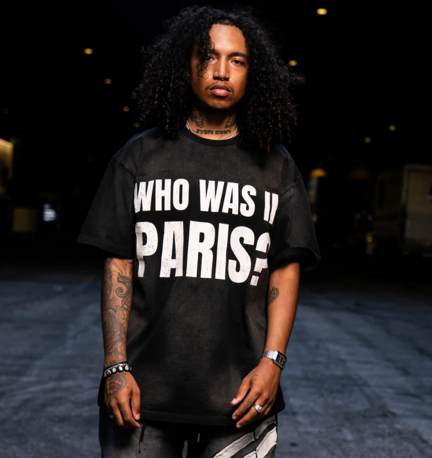 Rvs Labs "Who was in Paris" T-shirt (Washed Black)