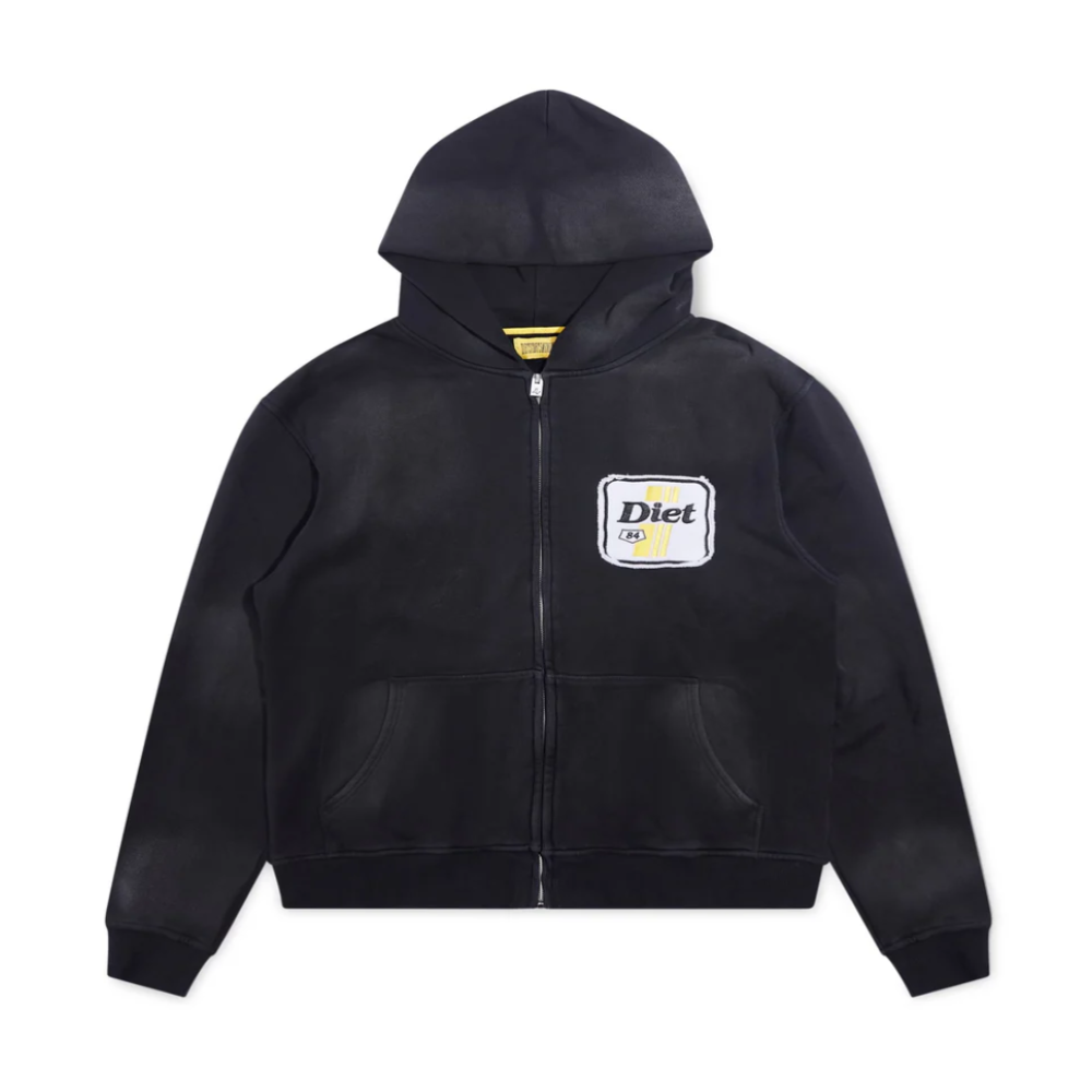 Diet Starts Monday Rig Terry Zip Up (Vintage Black)