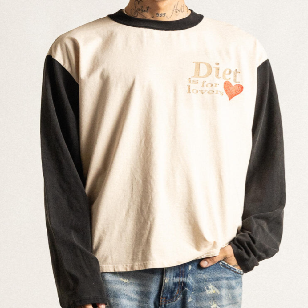 Diet Starts Monday Lovers L/S Tee (Antique White/Black)