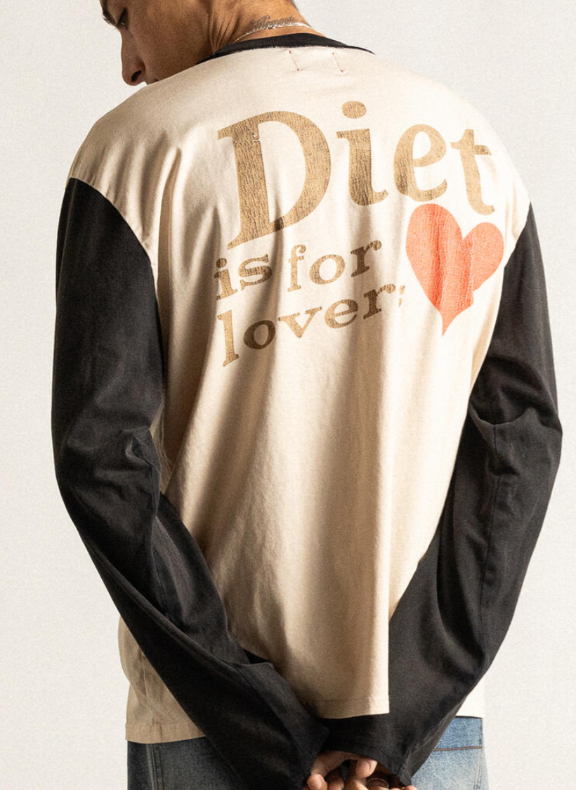 Diet Starts Monday Lovers L/S Tee (Antique White/Black)