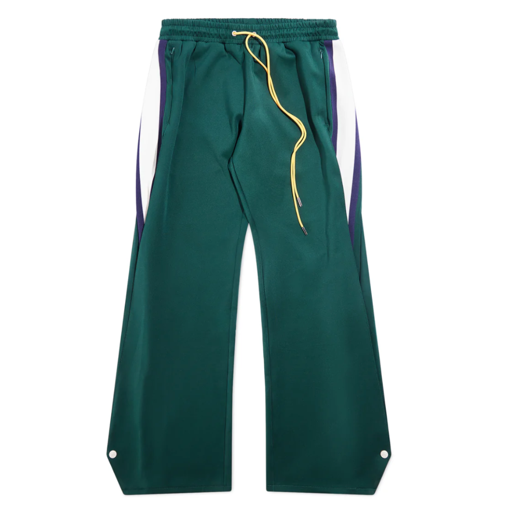 Diet Starts Monday Striped Snap Pant (Hunter Green)