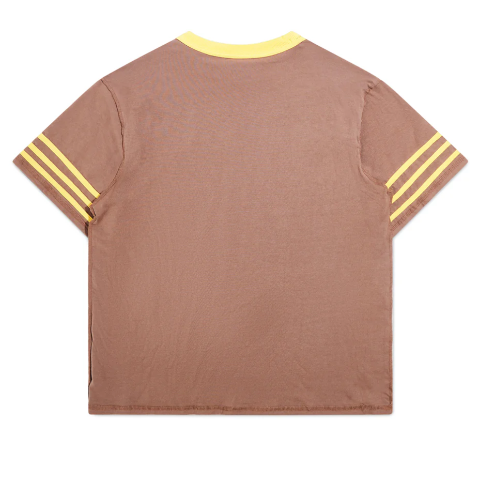 Diet Starts Monday Striped Bolt Tee (Brown/Yellow)