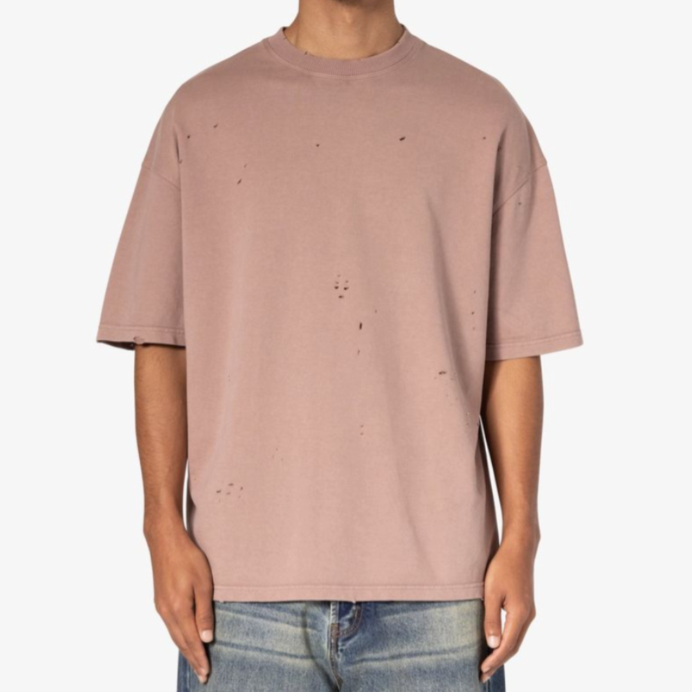 MNML Heavy Distressed Tee (Mauve)