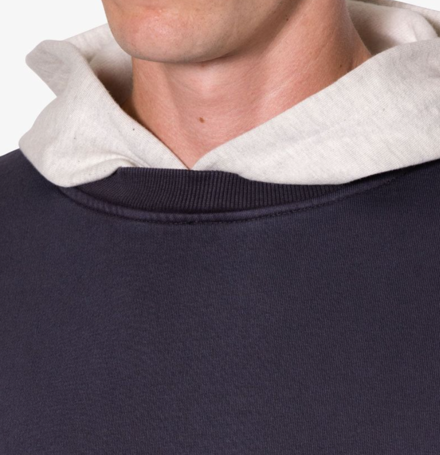 MNML Contrast Crewneck Hoodie (Navy/Grey)