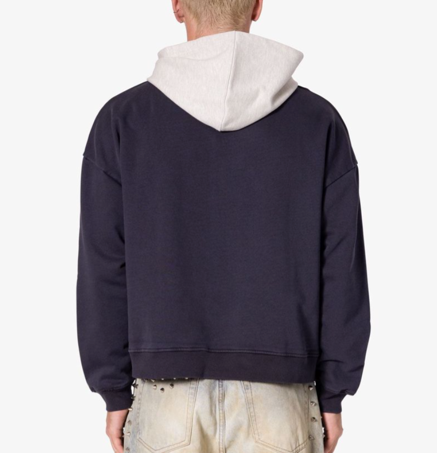 MNML Contrast Crewneck Hoodie (Navy/Grey)