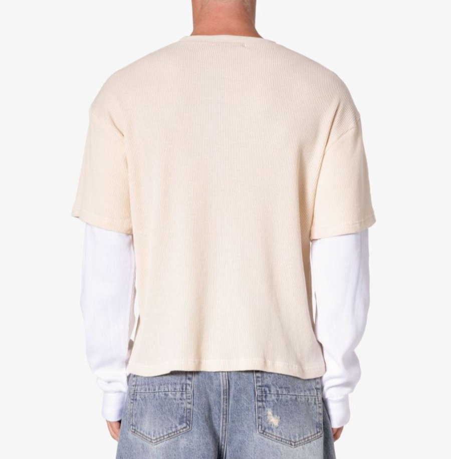 MNML Sprayed Thermal L/S Tee (Cream)