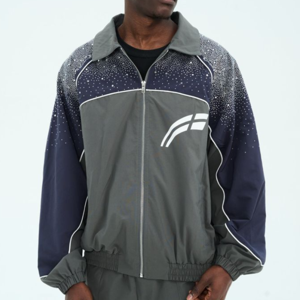 Rvs Labs "Astral" Zip Windbreaker (Navy/Charcoal)