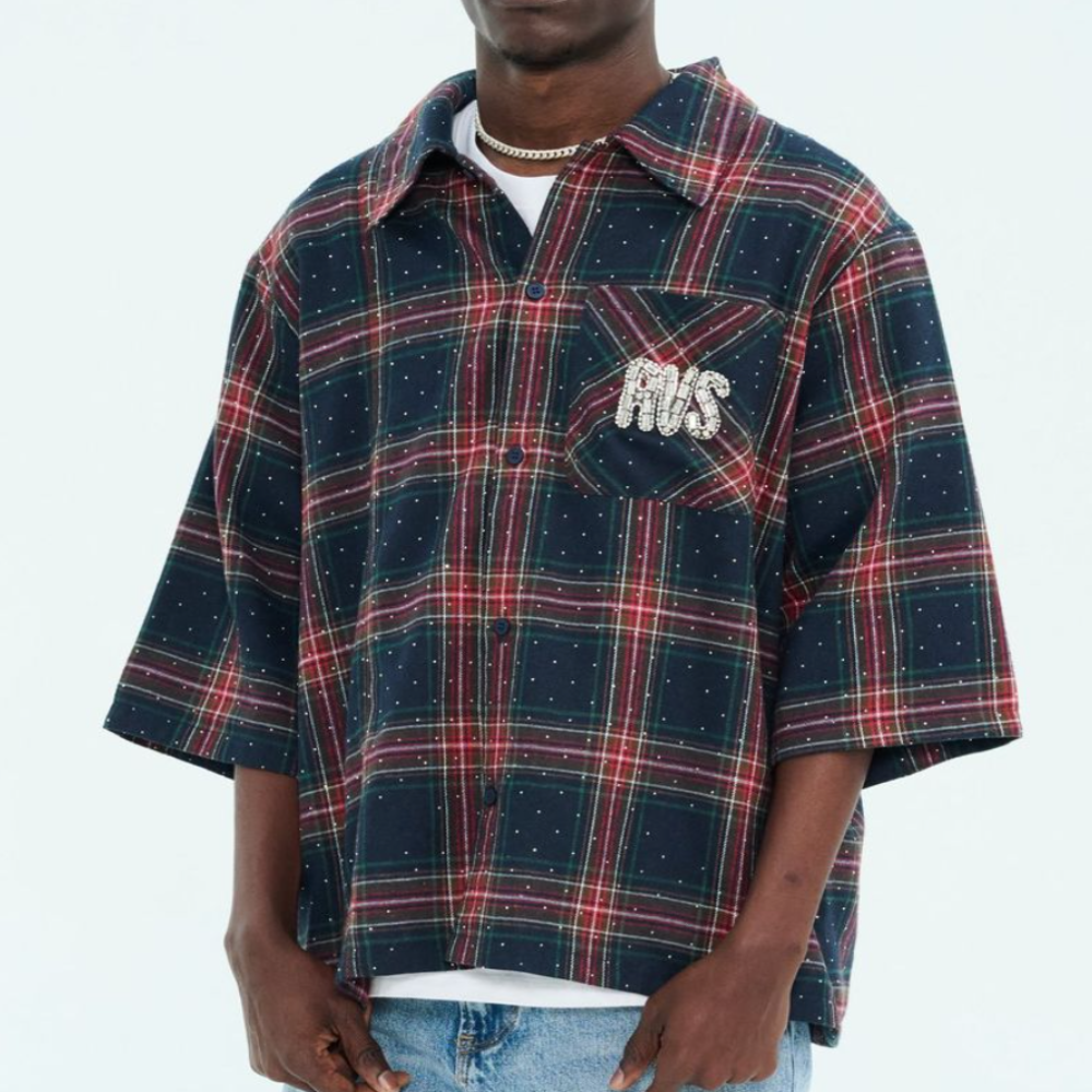 Rvs Labs "Lumière" Flannel (Navy/Crimson)