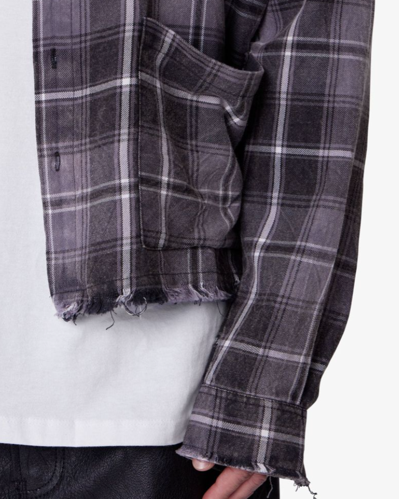 MNML Mixed Flannel Shirt (Olive/Brown)