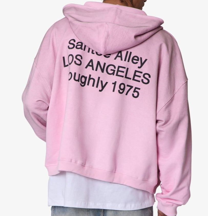 MNML Santee Alley Zip Up Hoodie (Pink)
