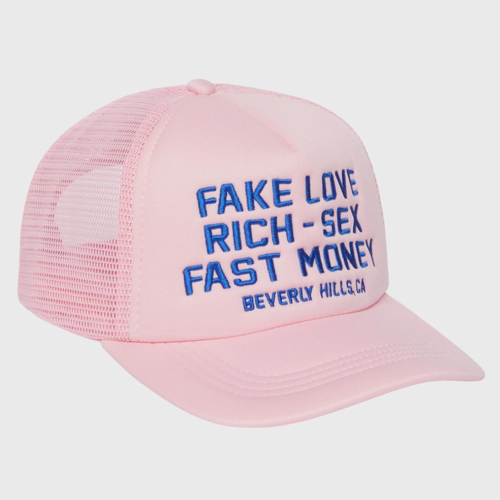 Homme + Femme Fake Love Trucker Hat (Pink)
