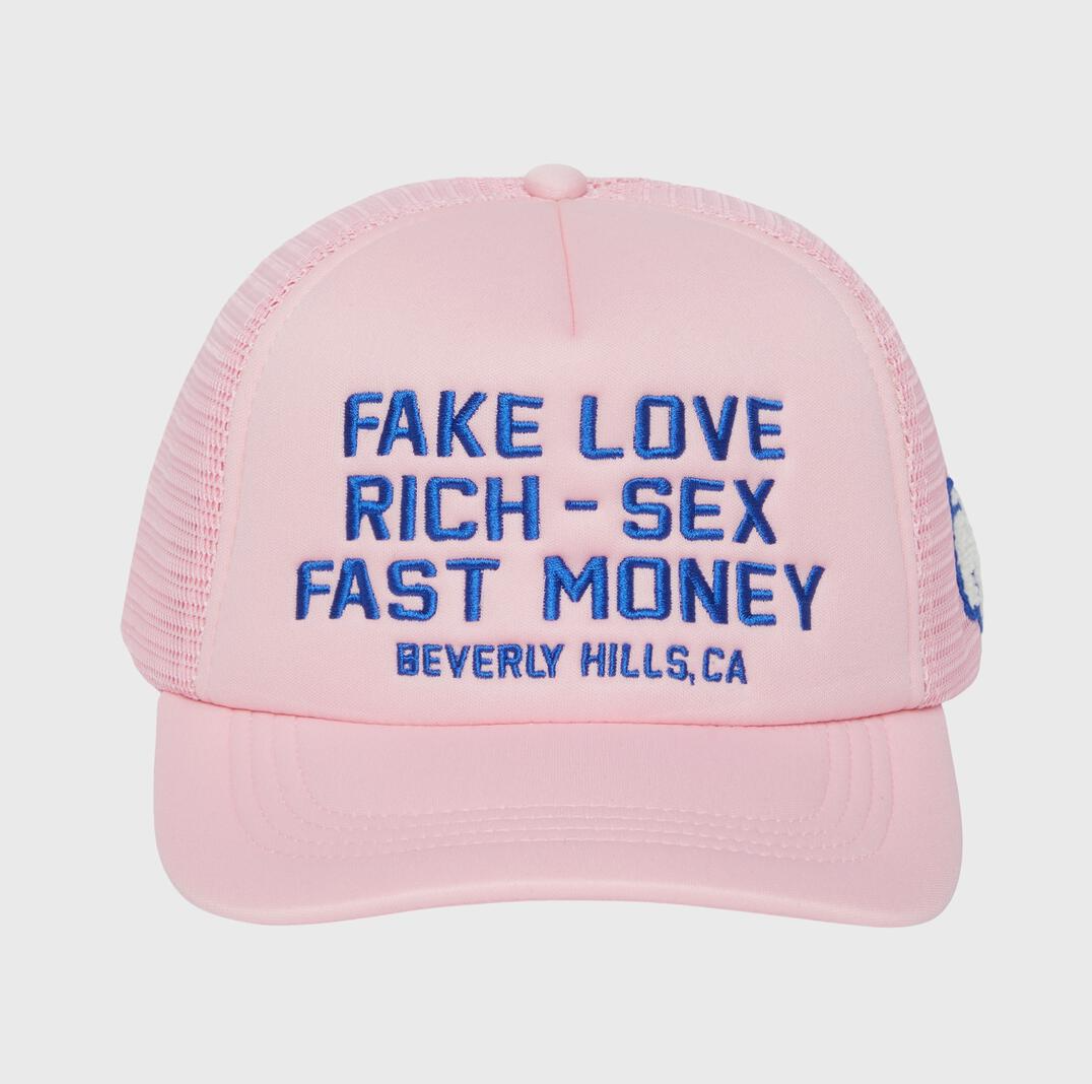 Homme + Femme Fake Love Trucker Hat (Pink)