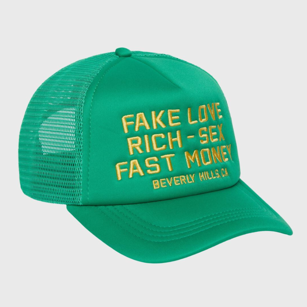 Homme + Femme Fake Love Trucker Hat (Green)