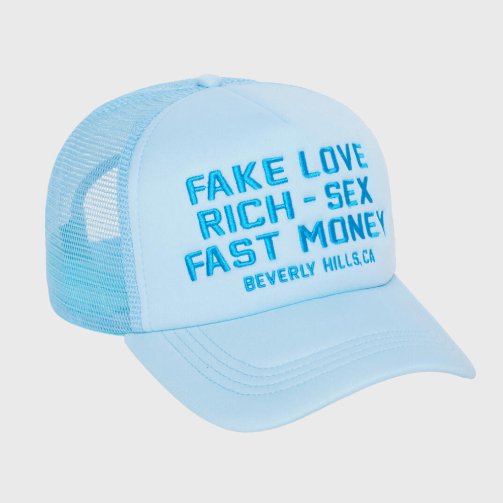 Homme + Femme Fake Love Trucker Hat (Baby Blue)