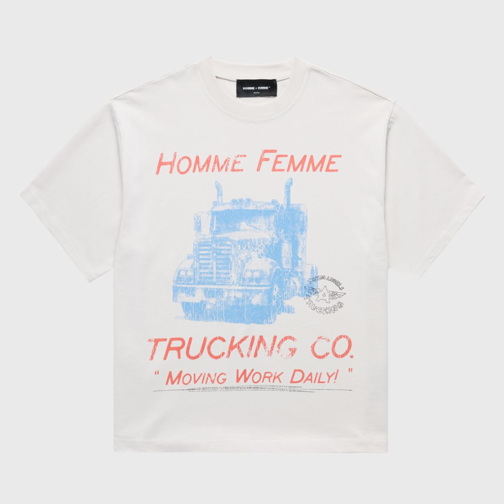 Homme + Femme  Trucking Co. Tee (Off White)