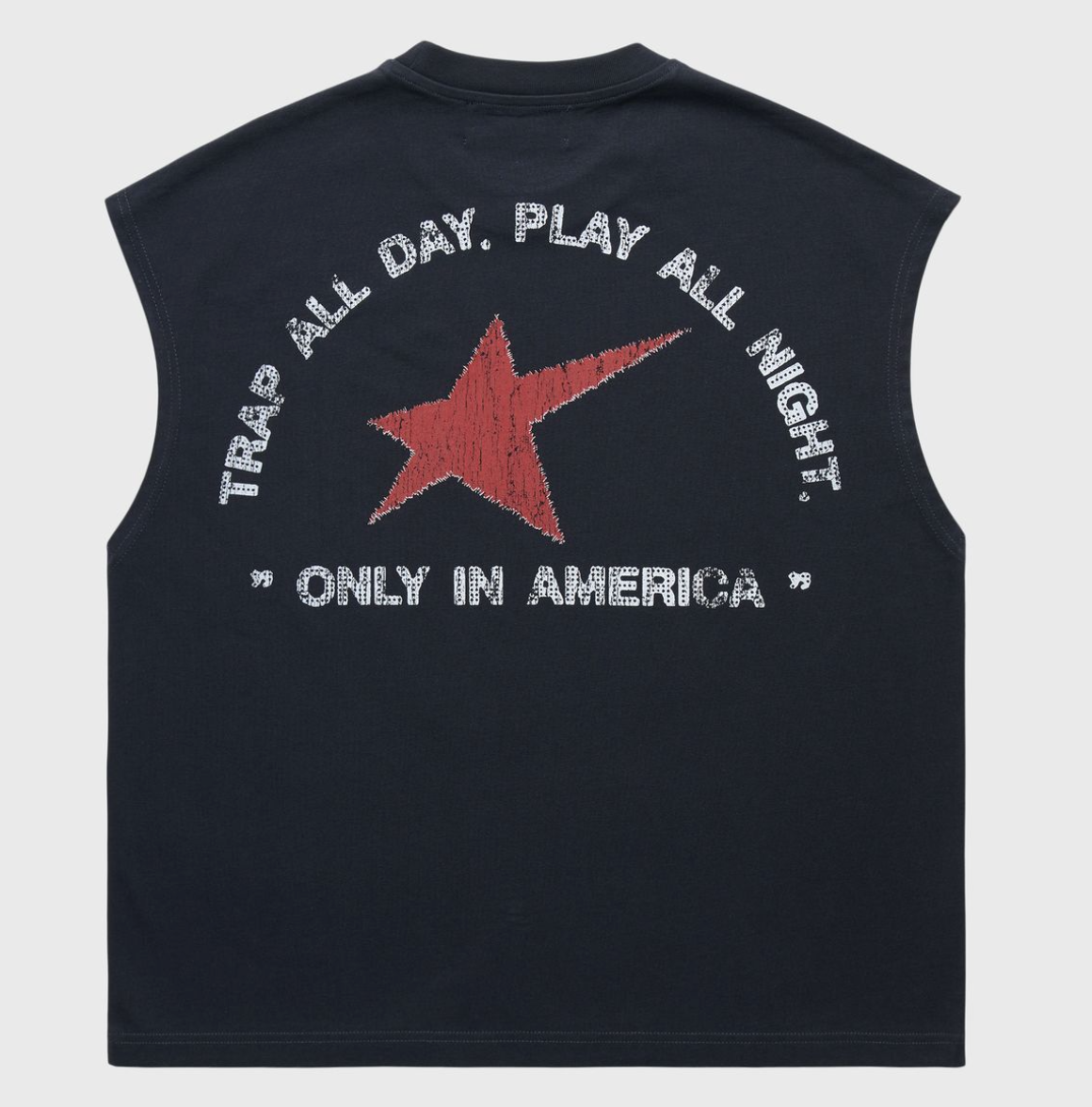 Homme + Femme  Trap Star Cutoff Tee (Black)