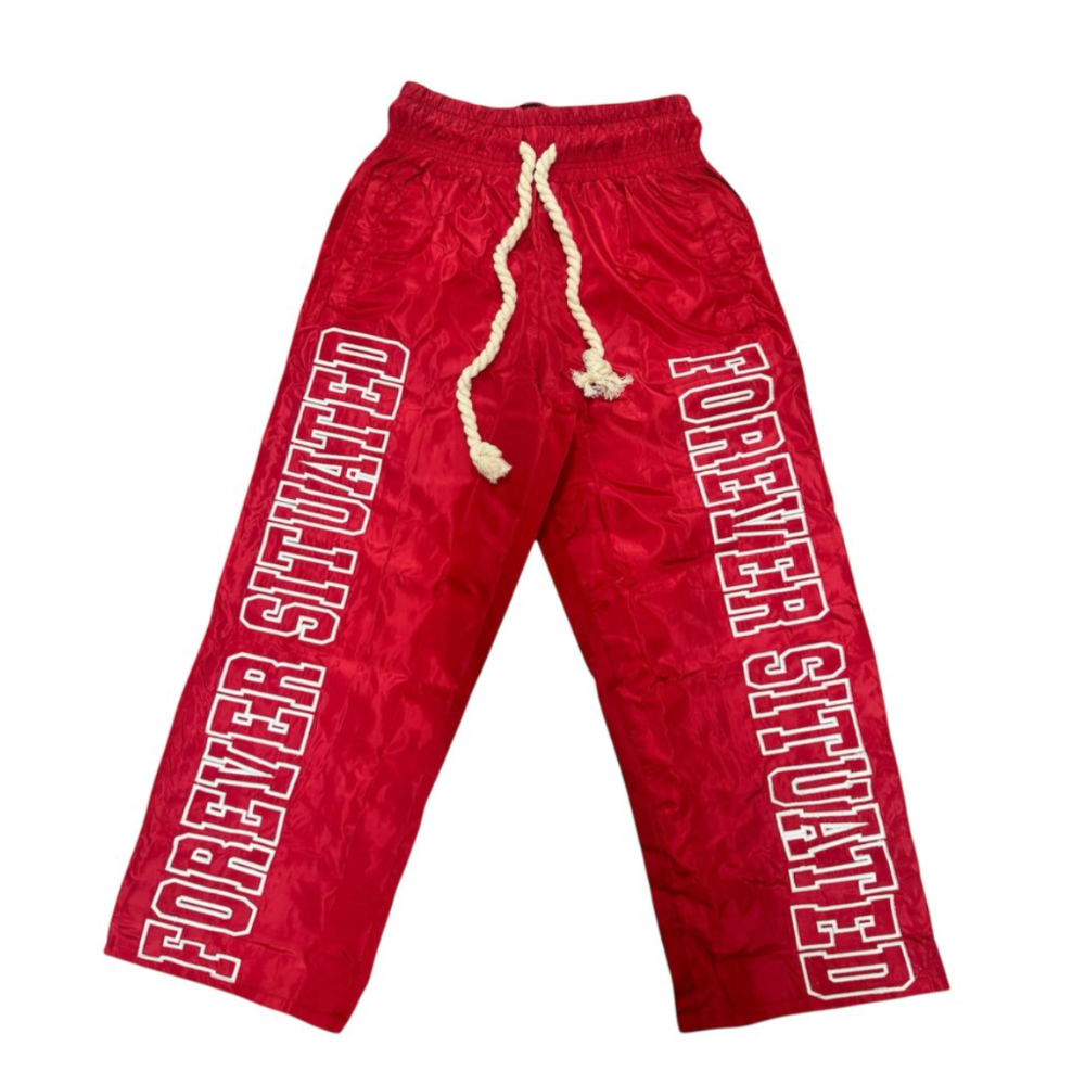 Forever Situated FS Nylon Track Pants (Red)