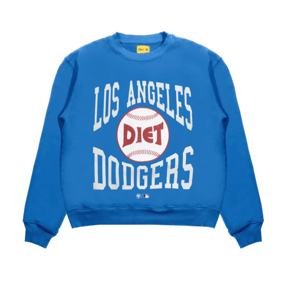 Diet Starts Monday DODGERS BASEBALL SWEATSHIRT - BLUE