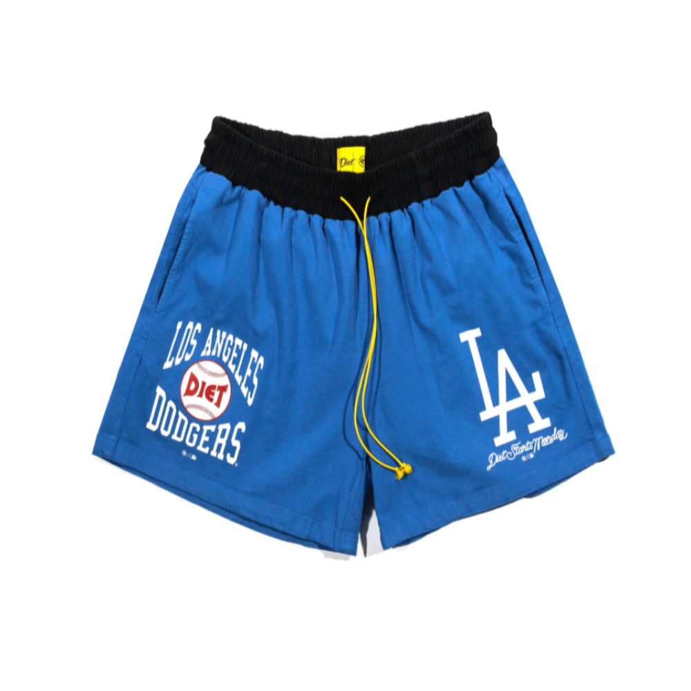 Diet Starts Monday DODGERS BASEBALL SHORTS - BLUE