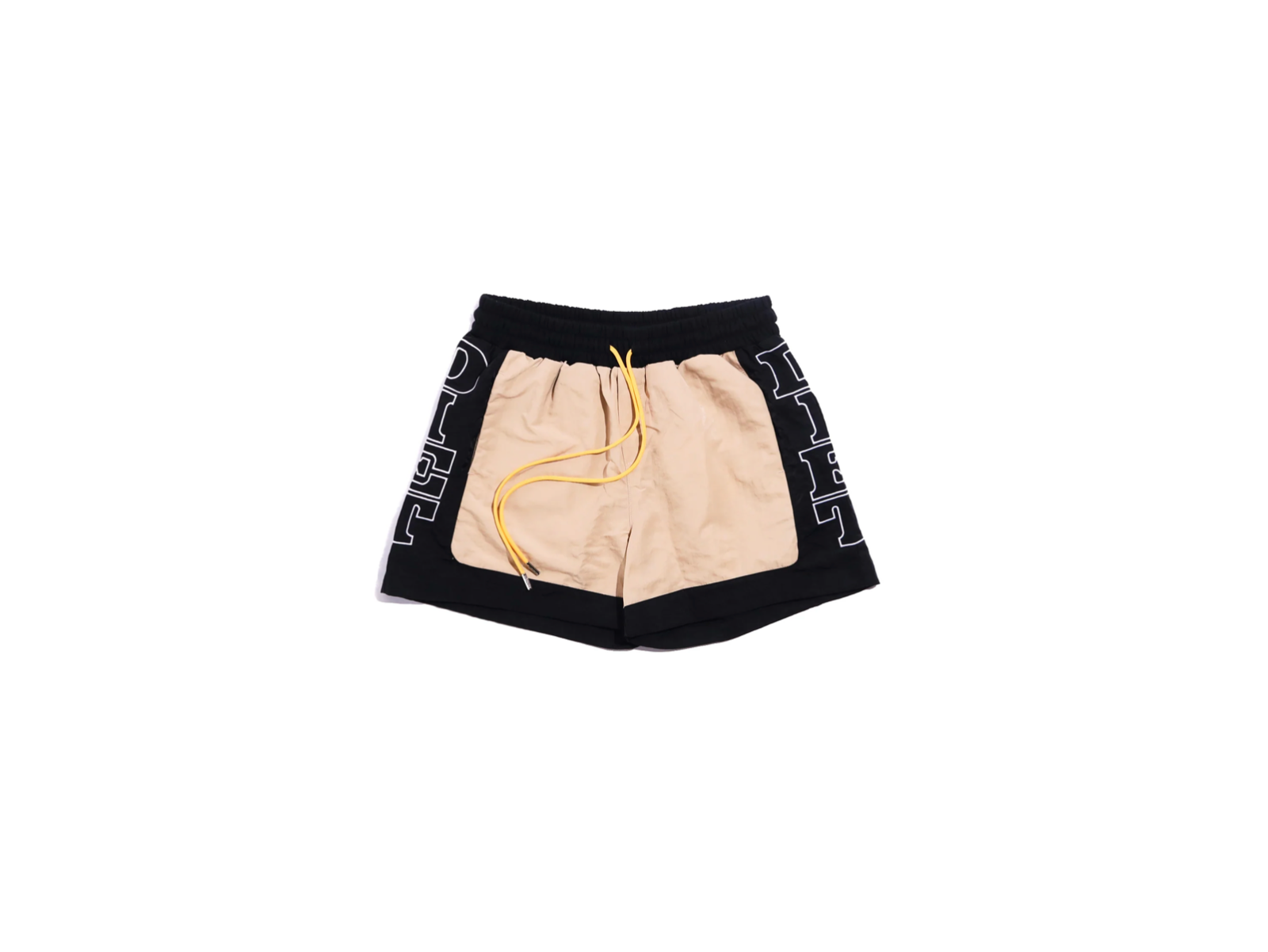 Diet Starts Monday NYLON ROW SHORTS - TAN/BLACK