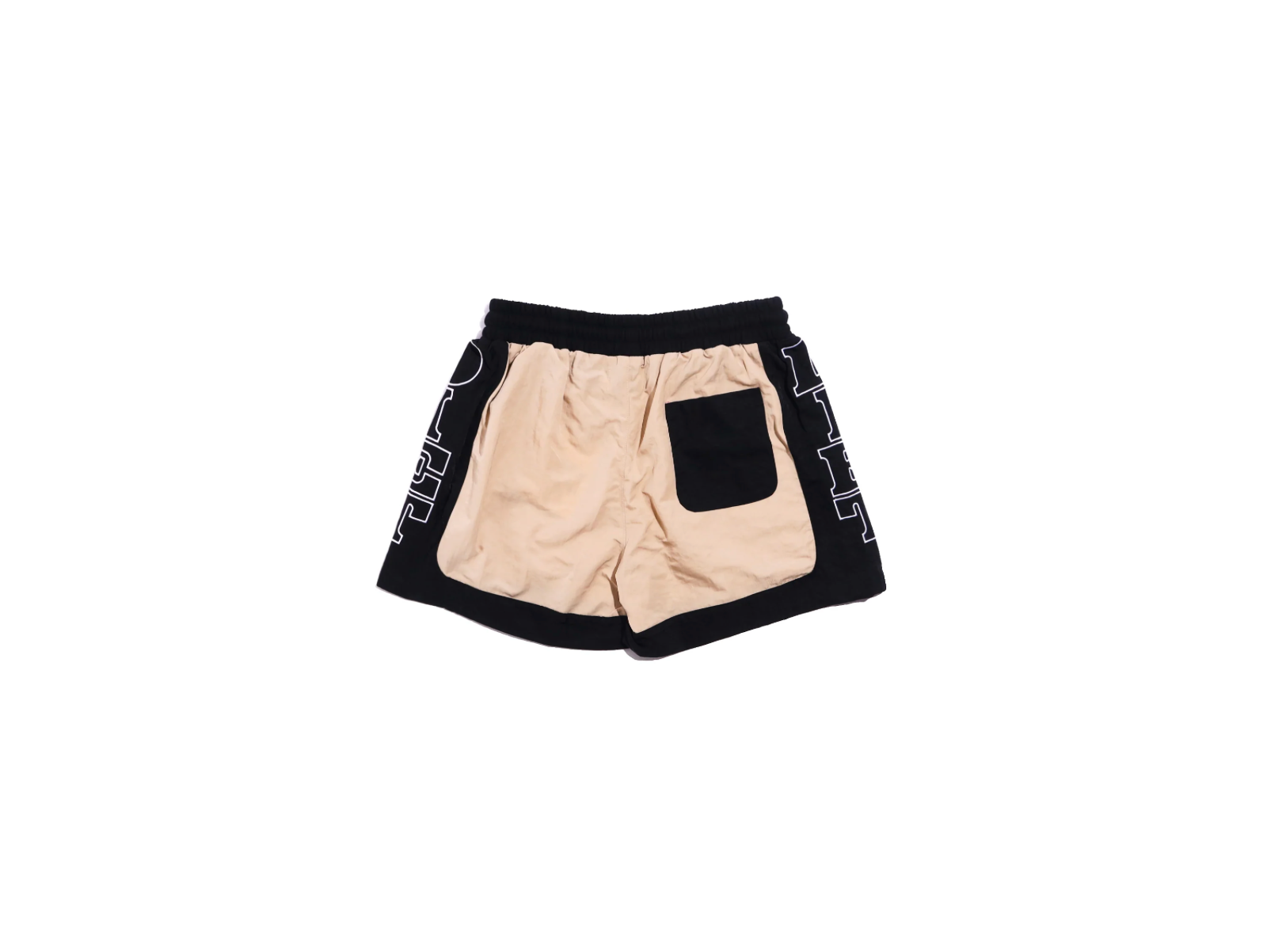 Diet Starts Monday NYLON ROW SHORTS - TAN/BLACK