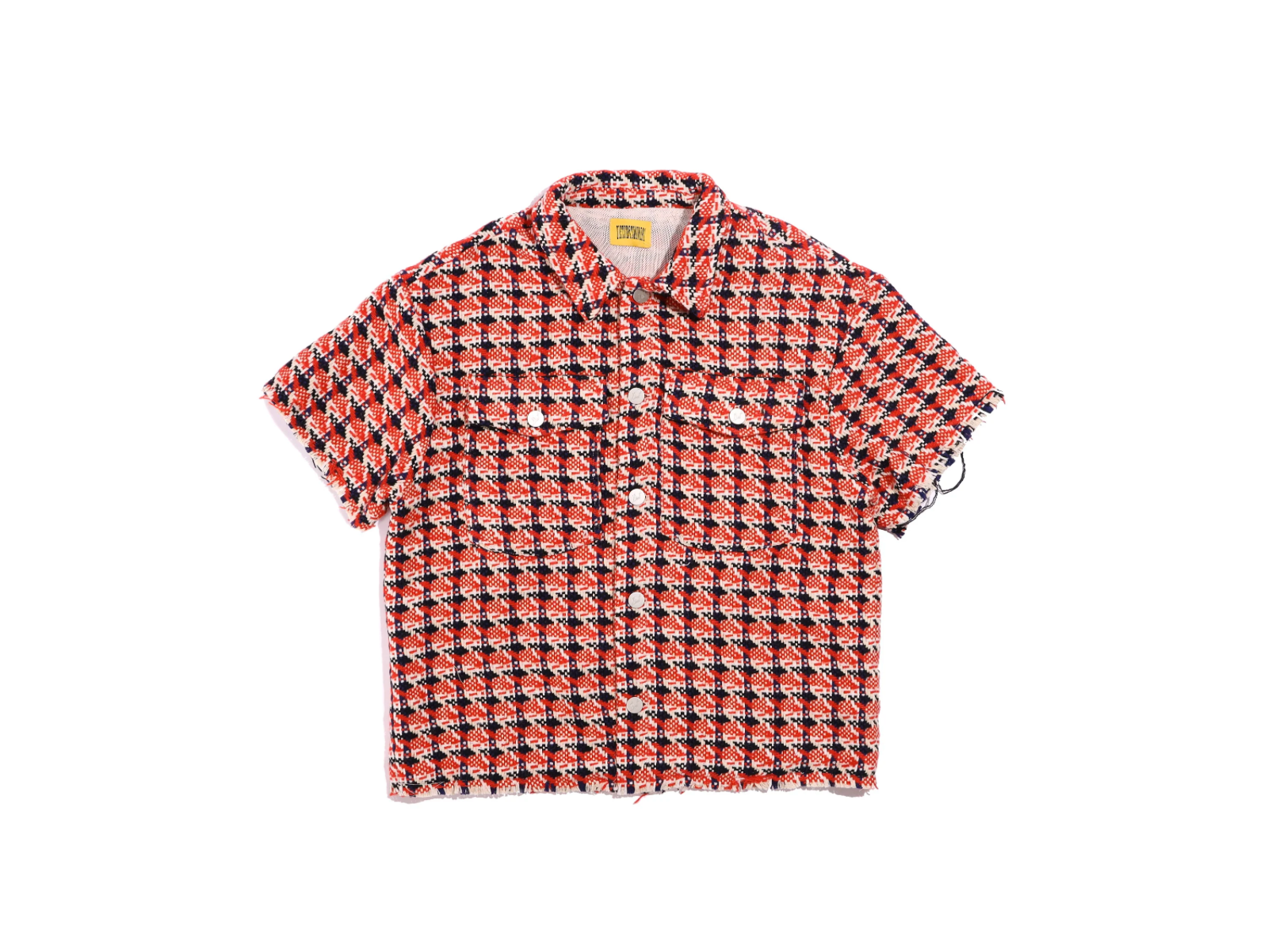 Diet Starts Monday TWEED BUTTON UP - RED